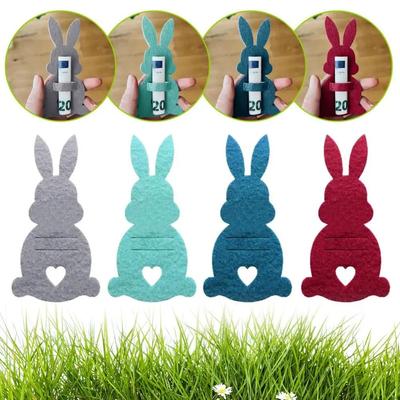 6Pcs Rabbit Easter Bunny Money Cash Holder Cards Wallet Cake Rack DIY Ornaments Unique Cotton Cloth Easter Decor Party Supplies