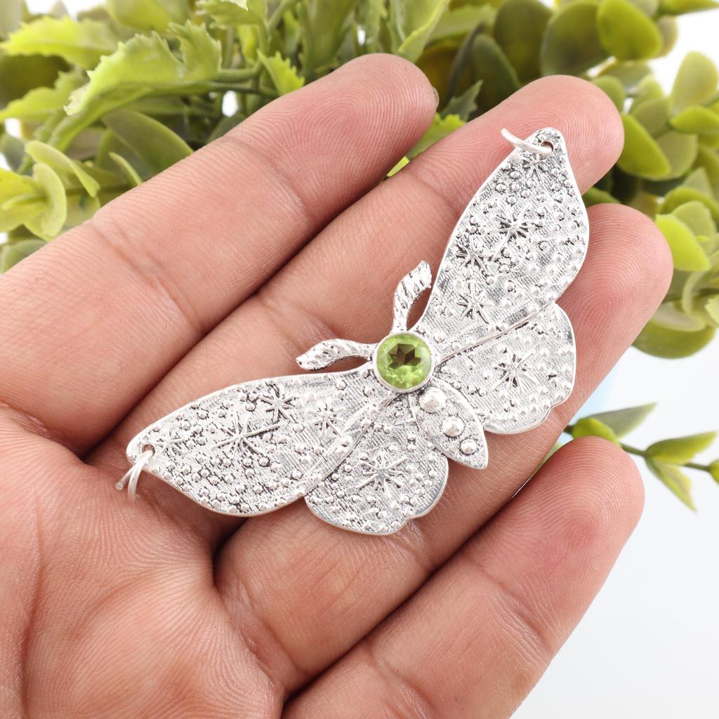 Peridot Pendant Gemstone Jewelry, 925 Solid Sterling Silver Pendant, Handmade Jewelry Birthstone Pendant, Gift For Him