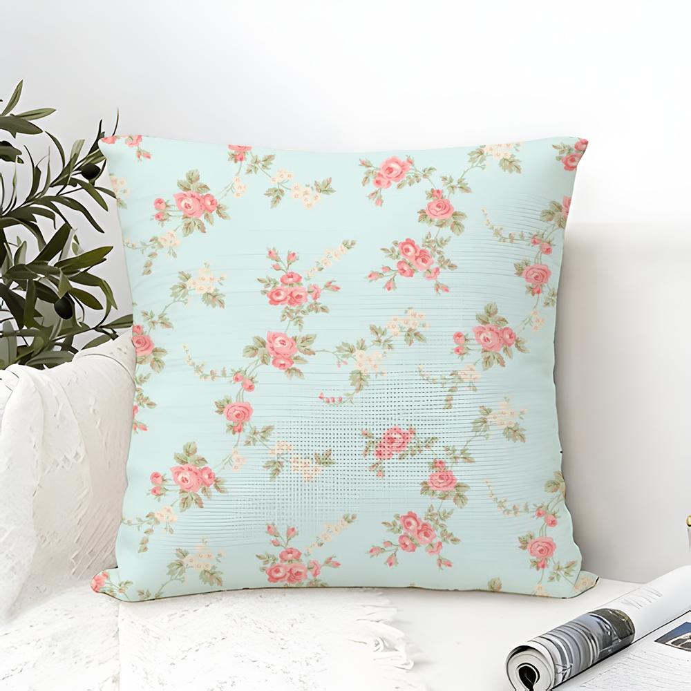 Romantic Elegant Floral Print Pillow Case linen pillow case sofa home decor cushion cover cushion cove