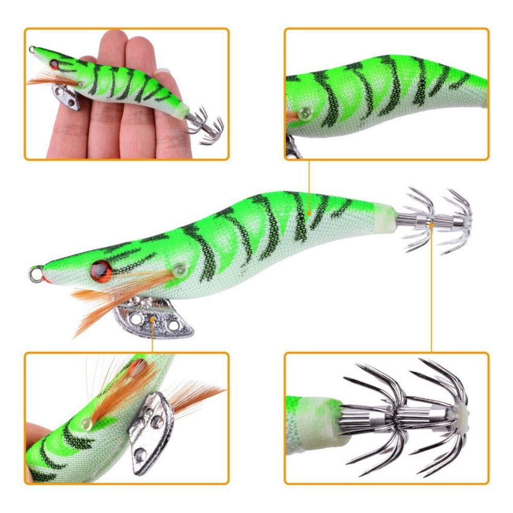 2PCS ABS Squid Hook 5 Colors Fishing Bait Durable Octopus Lure  Fishing