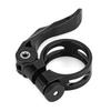 Bicycle seatpost clamp for 272 and 286 mm saddles with quick release, black