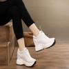 2025 Women Platform Sneakers Mesh Casual Trainers Chunky Shoes 11CM Heels Autumn Wedges Breathable Height Increasing Shoes Woman