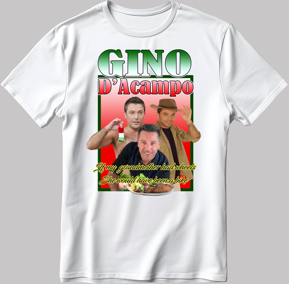 Gino D'Acampo Funny Chef Short Sleeve White-Black Men's / Women's T Shirt E300