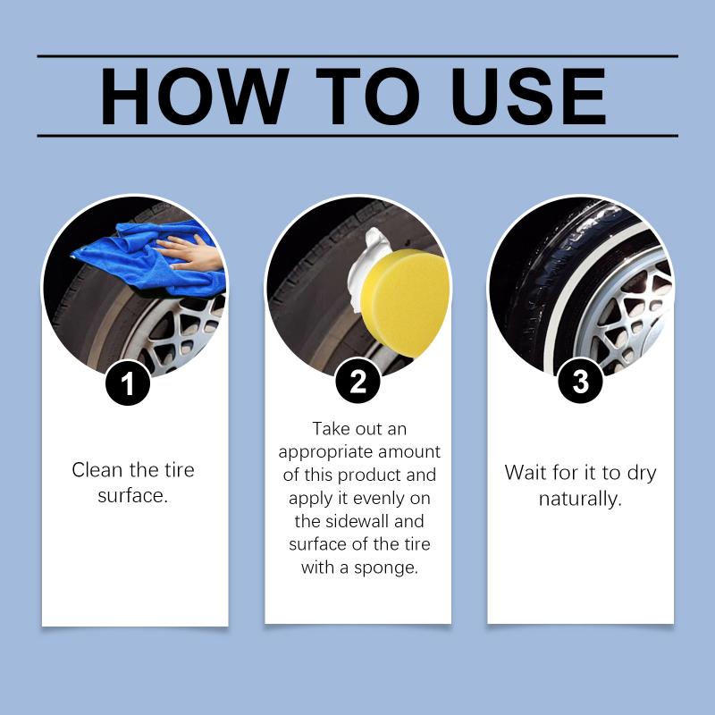 Tire Polishing Wax High Gloss Protects Tires from Oxidation Cracking Enhances Black Finish for Car Lovers