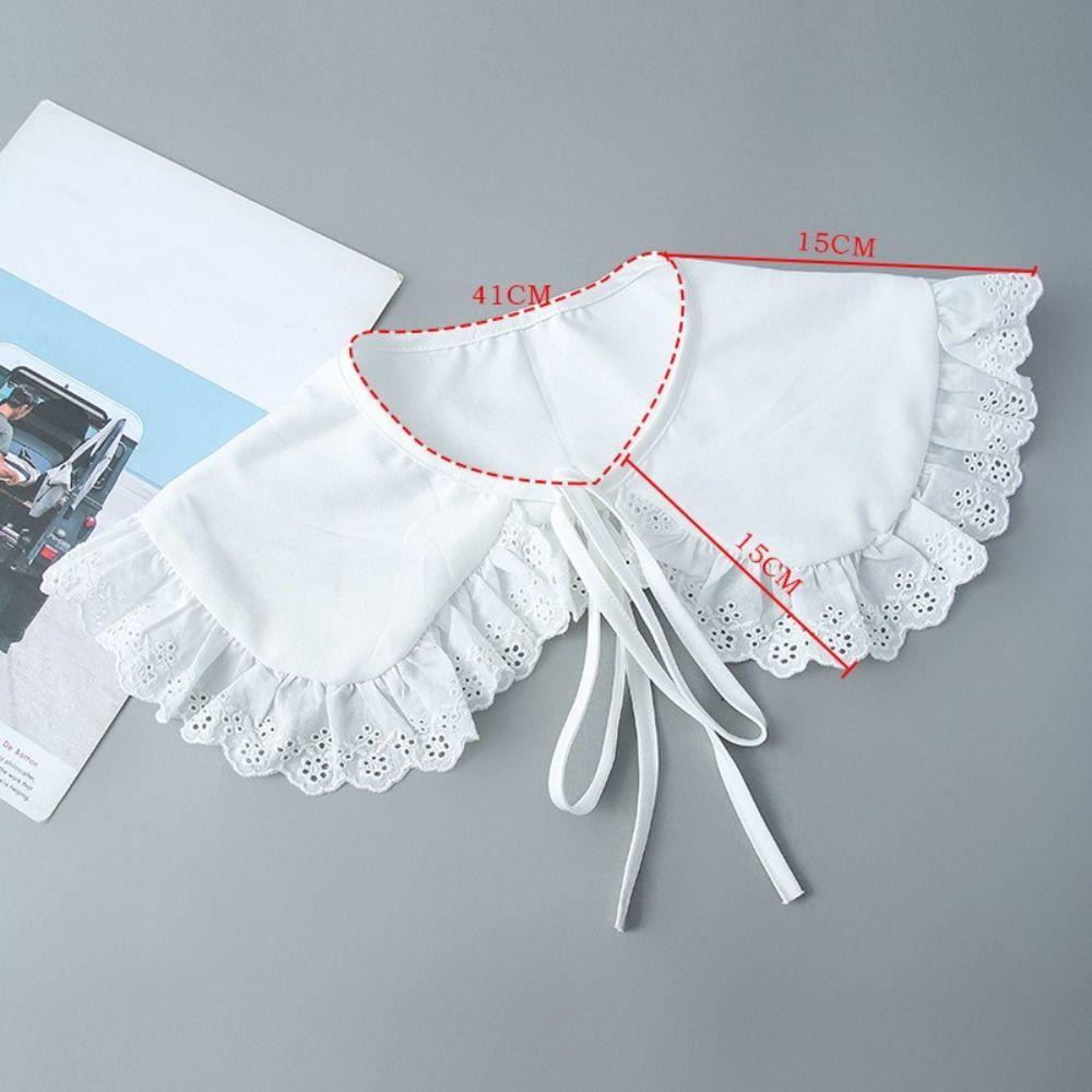 Vintage Detachable False Collar White Lace Female Necklace Fashion Fake Collar  Versatile Use