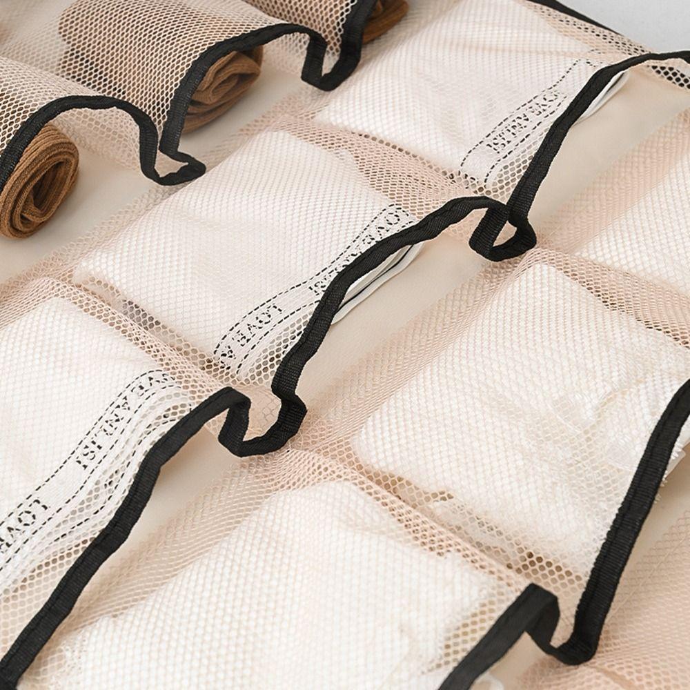 Wall Mounted Underwear Storage Hanging Bag Foldable Mesh Storage Bag Wardrobe