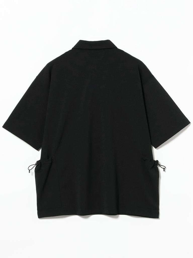 Beams Men's S/S Side Pocket Polo Shirt, Black, Size Small