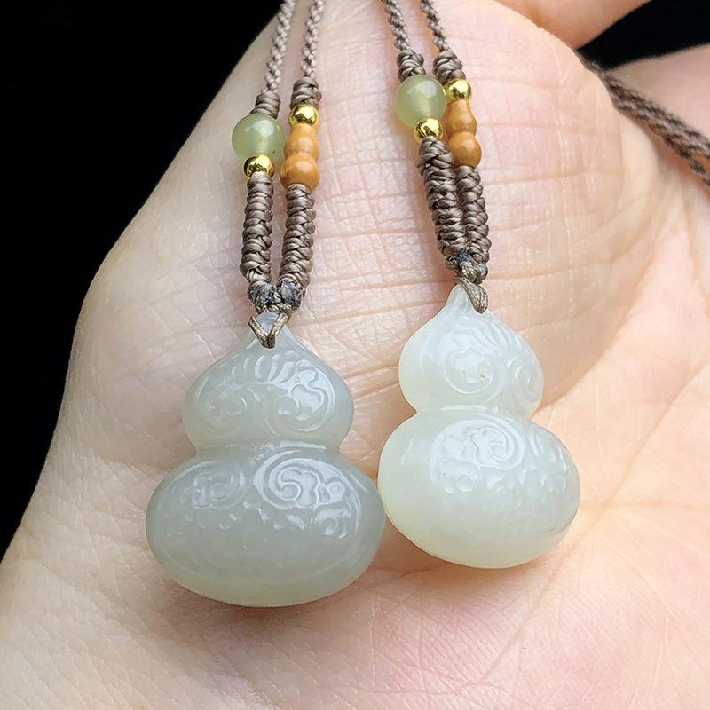Hetian Jade Pi Xiu Pendant Charm - Qingbai Stone Necklace for Couples