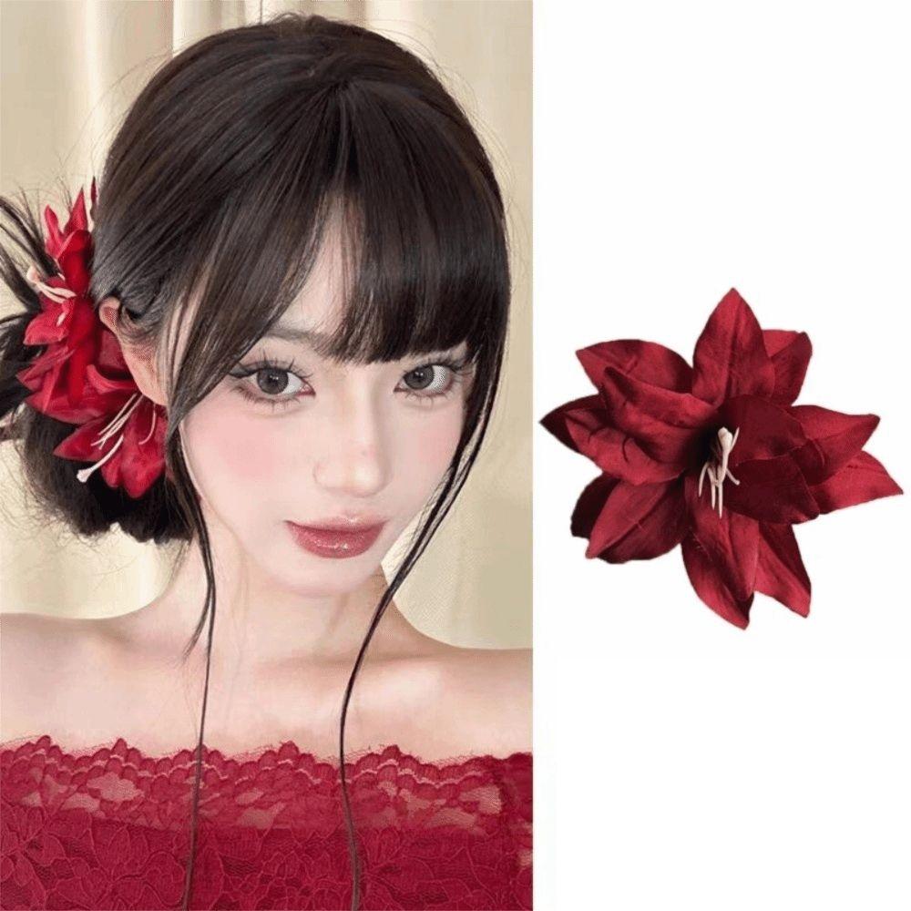 Silk Lily Lily Flower Hair Clip Simulation Flower Flower Shark Clip  Hair Accessories