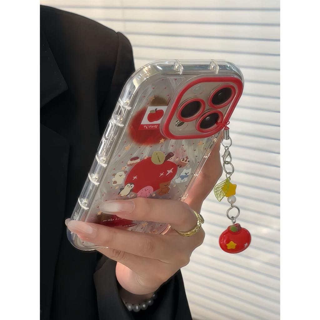 Label Red for Apple for IPhone16promax for Apple 15 Mobile Phone Case 12pro Personalized Max Creative