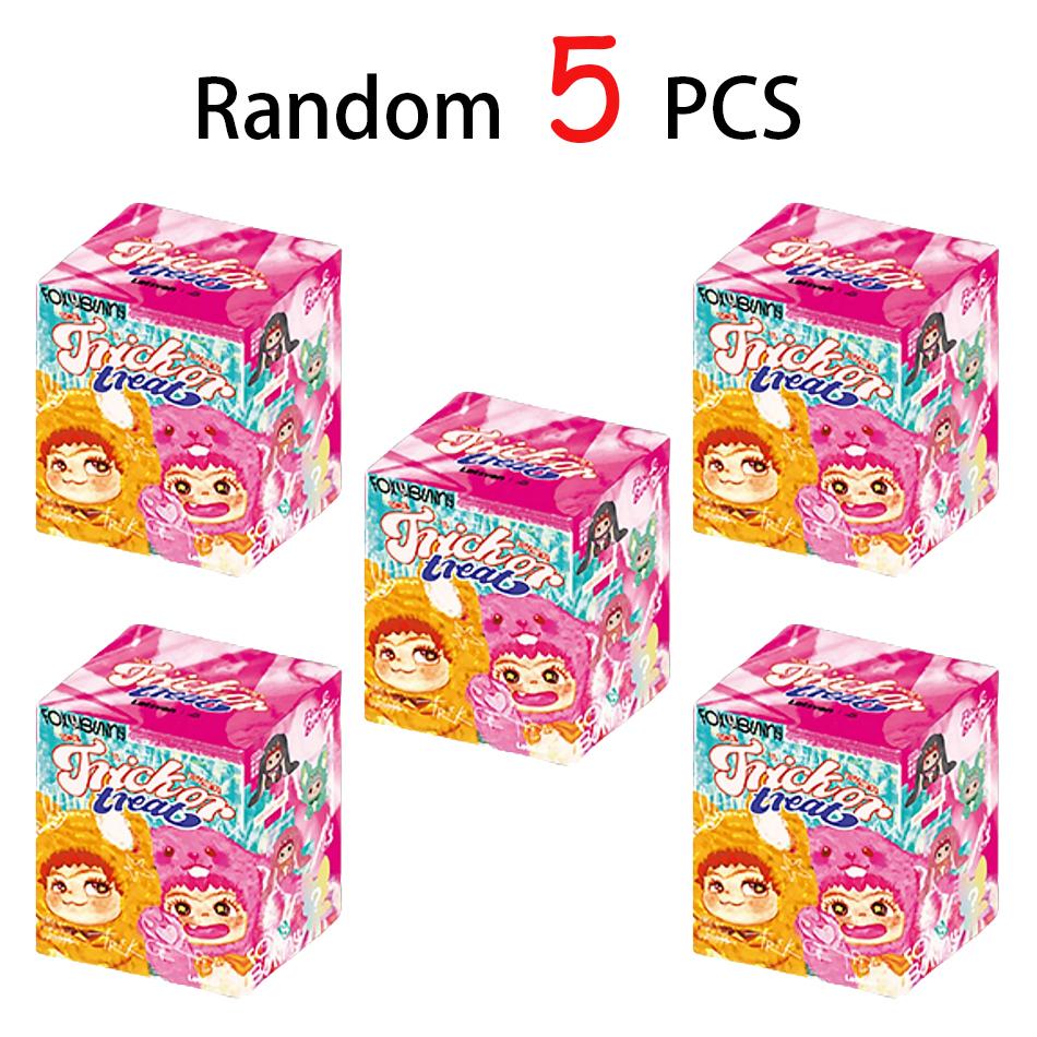 Wakuku FoxandBunny Trickor Treat Blind Box Cute Action Figure Mystery Box Fox Bunny Anime Doll Keychain Kid Suprise Christmas High Quality Toys