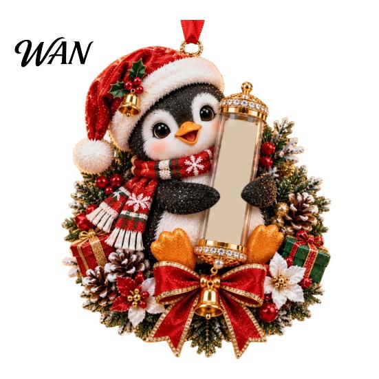 Reusable Acrylic Party Supplies Christmas Cash Gift Ornament, 2D Highland Cow/Gingerbread/Bear/Snowman Money Holder, Holder for Xmas Tree Hanging