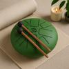 Steel Tongue Drum 16 Cm Green With Mallets