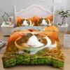 3D Guinea Pig Duvet Cover King Queen Lovely Hamster Bedding Set For Kids Boy Girl Animal Pet Mouse 2/3pcs Polyester Quilt Cover