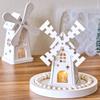 Spinning Windmill Candle Holder Silicone Mold DIY Hollow Splicing House Candlestick Gypsum Molds Plaster Resin Crafts Making