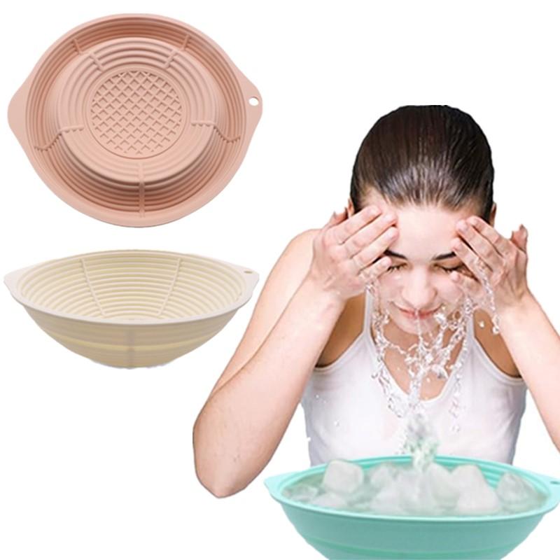 Protable Face Ice Bath Bowl For Facials Plunge Dipping Face Folding Ice Facials Washbasin Facials Skin Care Tool For Home Travel