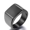 Cuervo, Anillo de Acero de Titanio, Anillo Dominante para Hombre de Negocios, Anillo Geométrico Sólido Simple