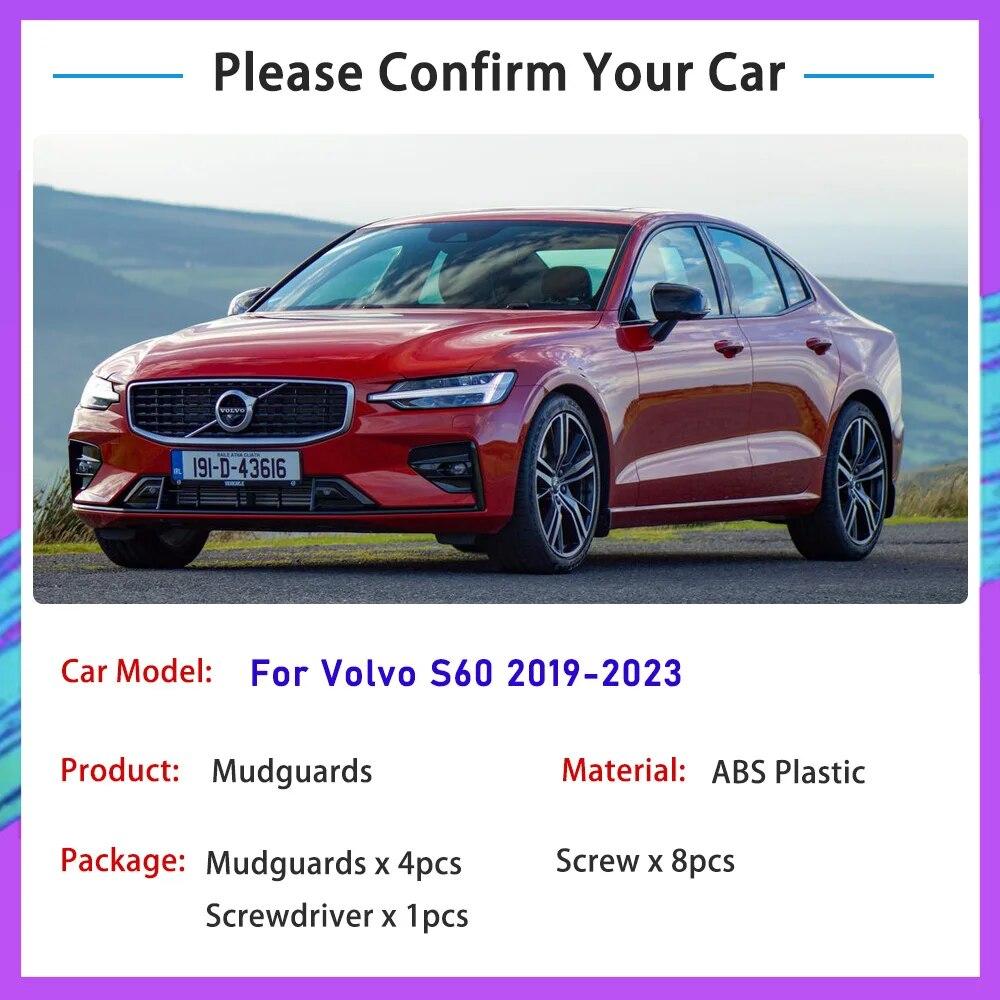 Front Rear Car Mud Flaps For Volvo S60    2022 2023 Mudflaps Splash Guards Mud Flap Mudguards Fender Auto Accessorie