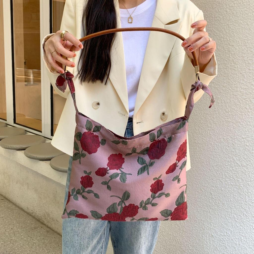 Dámská retro brokátová žakárová taška do podpaží Dámská saténová taška přes rameno