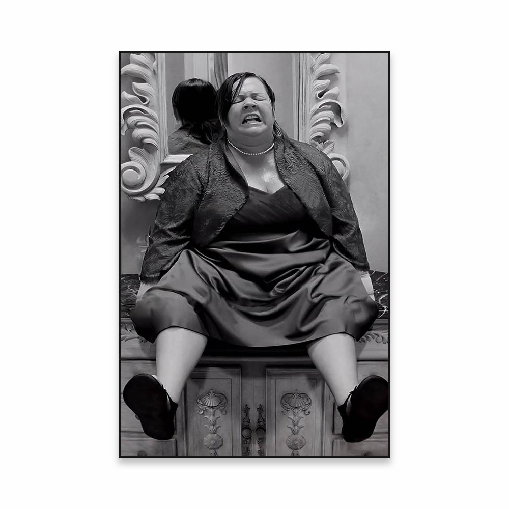Poster Amuzant pentru Peretele Băii Imprimeuri cu Portrete Amuzante Artă Cinematografică Vintage Pictură pe Pânză Decorațiuni Negru și Alb pentru Toaletă