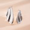Design Sense Metal Fish Tail Asymmetric Stud Earrings for Women Minimalist Silver Color Glossy Fashion Earrings Chic Jewelry