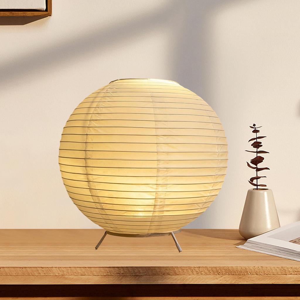 Paper Table Lamp Ambient Lighting Japanese Desk Light Practical for Bedside