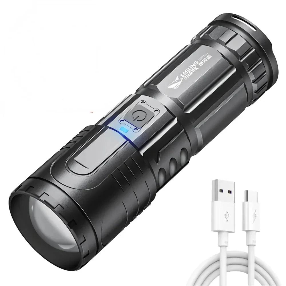 

99000 Лм Супер Яркий Белый Лазерный Фонарик Перезаряжаемый Type-C Маленький Ручной Светодиодный Прожектор для Кемпинга на Открытом Воздухе в Чрезвычайных Ситуациях no zoom+no taillight