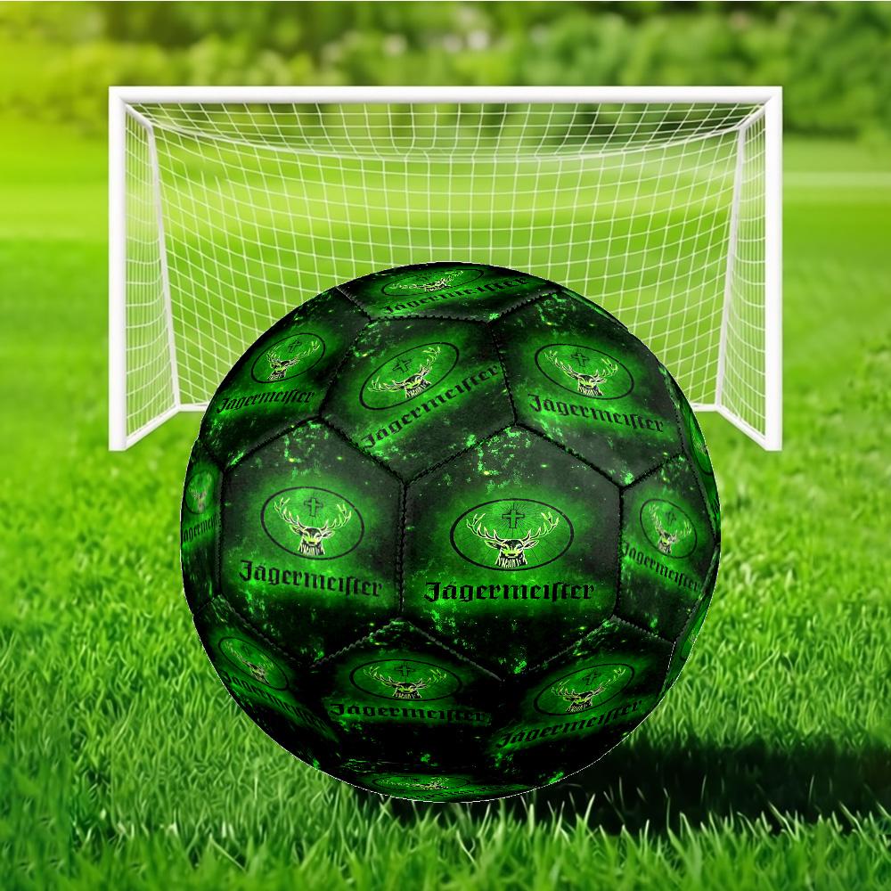 Jägermeister: The Spirit Of Tradition Soccer Ball Size 5 Soccer Ball, Machine-stitched, Durable, Suitable for Training and Matches Fan Gift