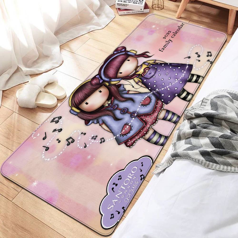 Cute Gorjusses Cartoon S-Santoro Entrance Door Mat Nordic Style Bedroom Living Room Doormat Home Balcony Anti-Slip Modern