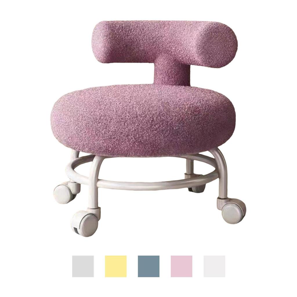 Adjustable Back Support Rolling Stool for Home And Office Use