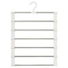 Multi-Layer Stainless Steel Pants Rack with Clips - Space-Saving, No-Trace Foldable Hanger Ladder for Multifunctional Storage