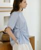 KNOWING Twisted Blouse (Sky)