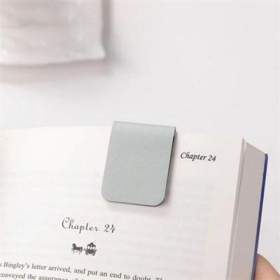 New Leather Magnetic Bookmark Rectangle Shape Diy Book Reading Tracker Elegant DIY Bookmark Book Reading