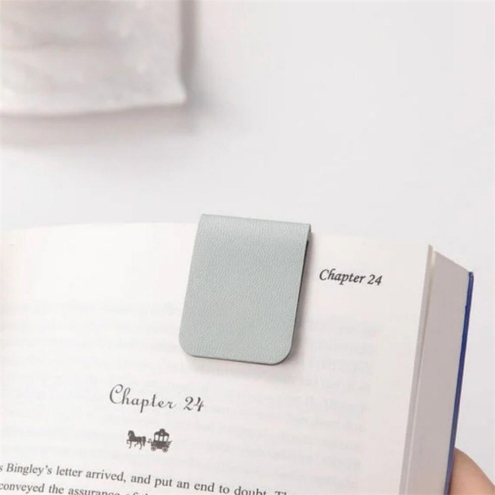 New Leather Magnetic Bookmark Rectangle Shape Diy Book Reading Tracker Elegant DIY Bookmark Book Reading
