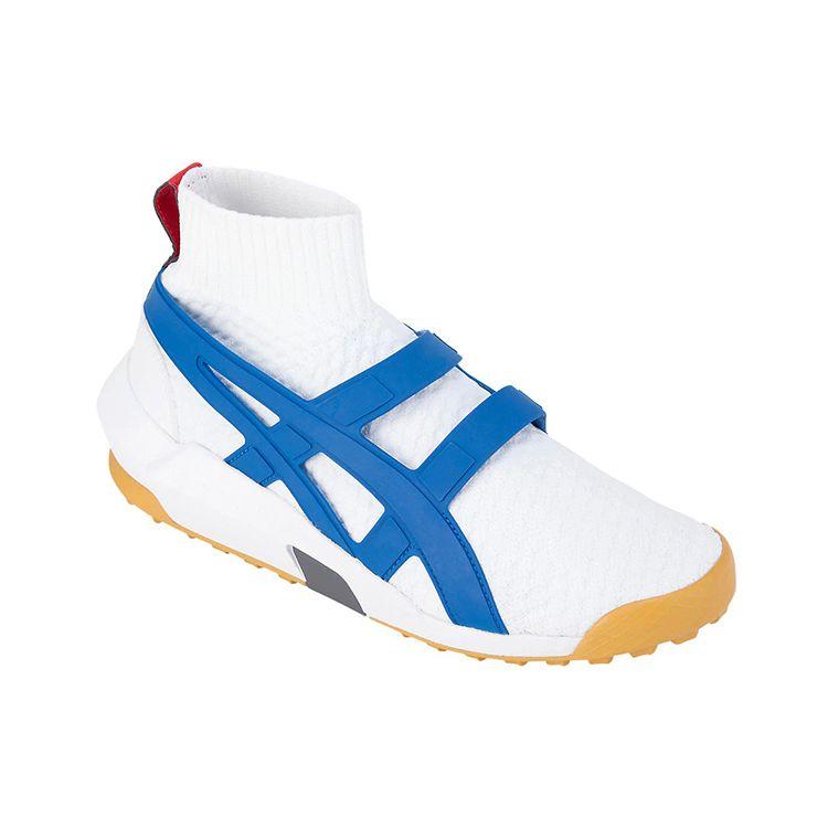 ONITSUKA TIGER Unisex White Blue Knit Trainer Anti Slip Wear Resistant Lightweight Mid Top Casual Shoes 1183A418-100