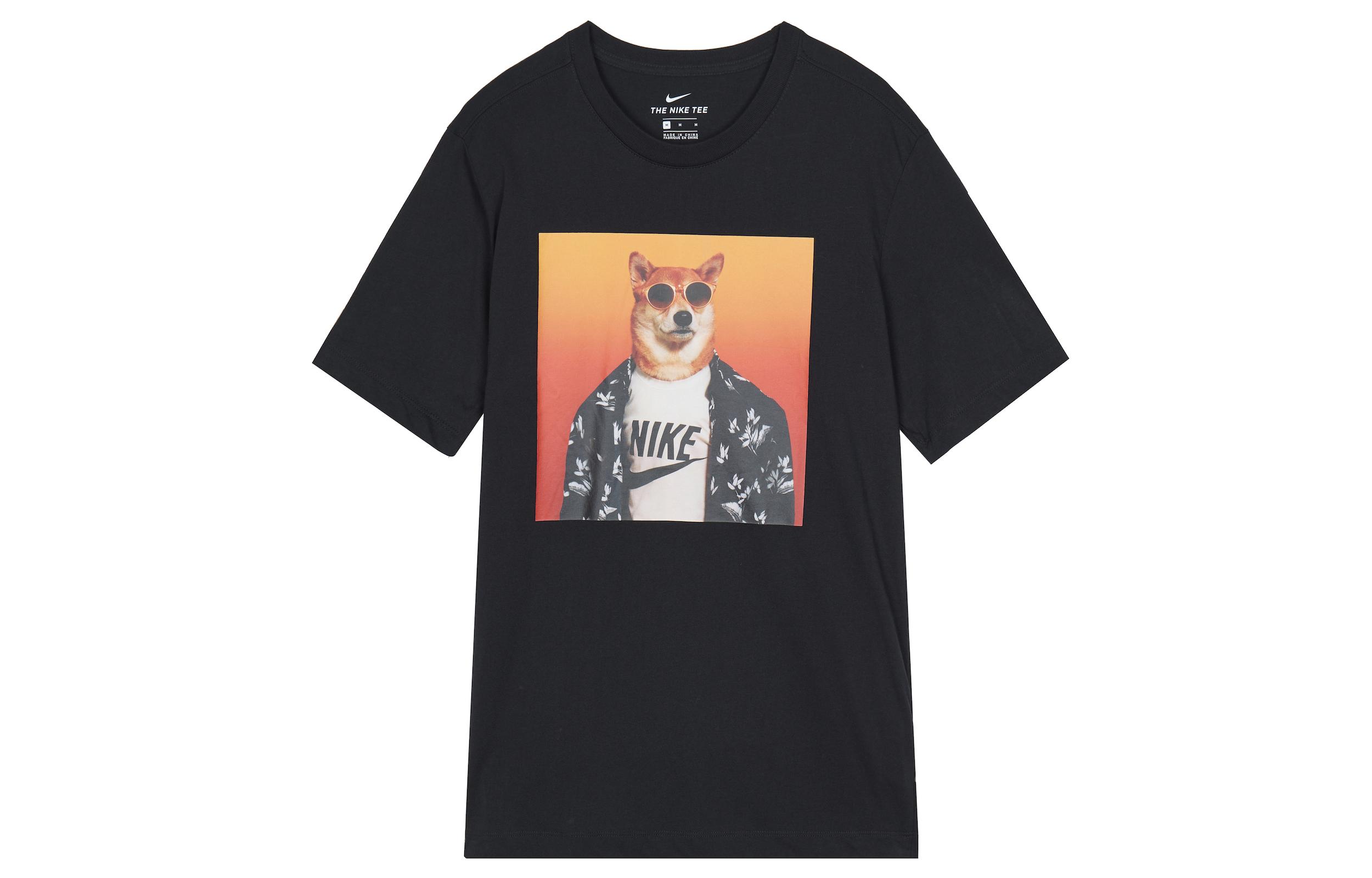 

Nike T Shirts Men s Crew Neck Moderate Straight Fit BQ0186-010 S