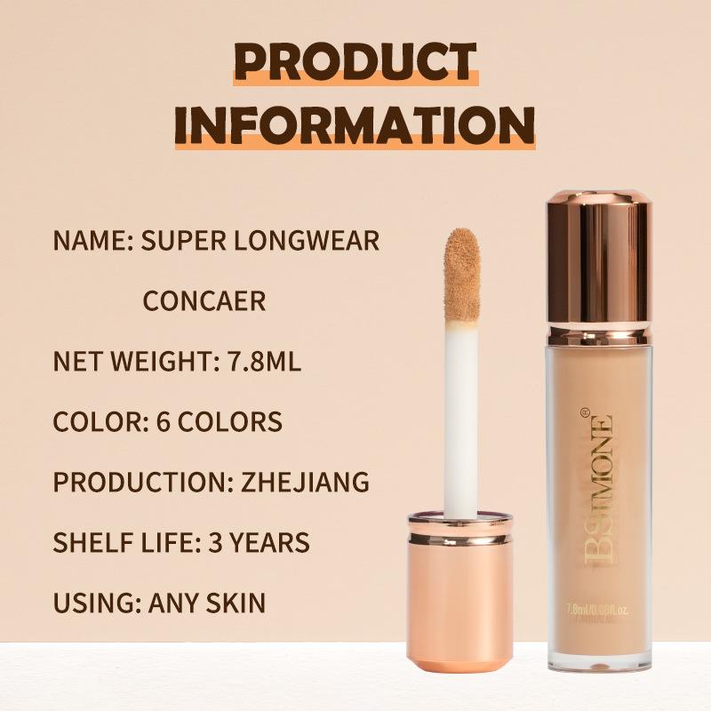 Bsimone Face Liquid Foundation Base Full Coverage Oil-Control Long Wear Smooth Lightweight Natural Cover Waterproof Matte