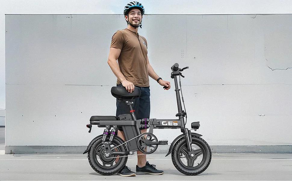 TOOFLY GE5 Rower Elektryczny Silnik 250W Bateria Litowa 48V15AH Rower Elektryczny dla Dorosłych Opona 14-calowa Rower Elektryczny Miejski Składany Mini