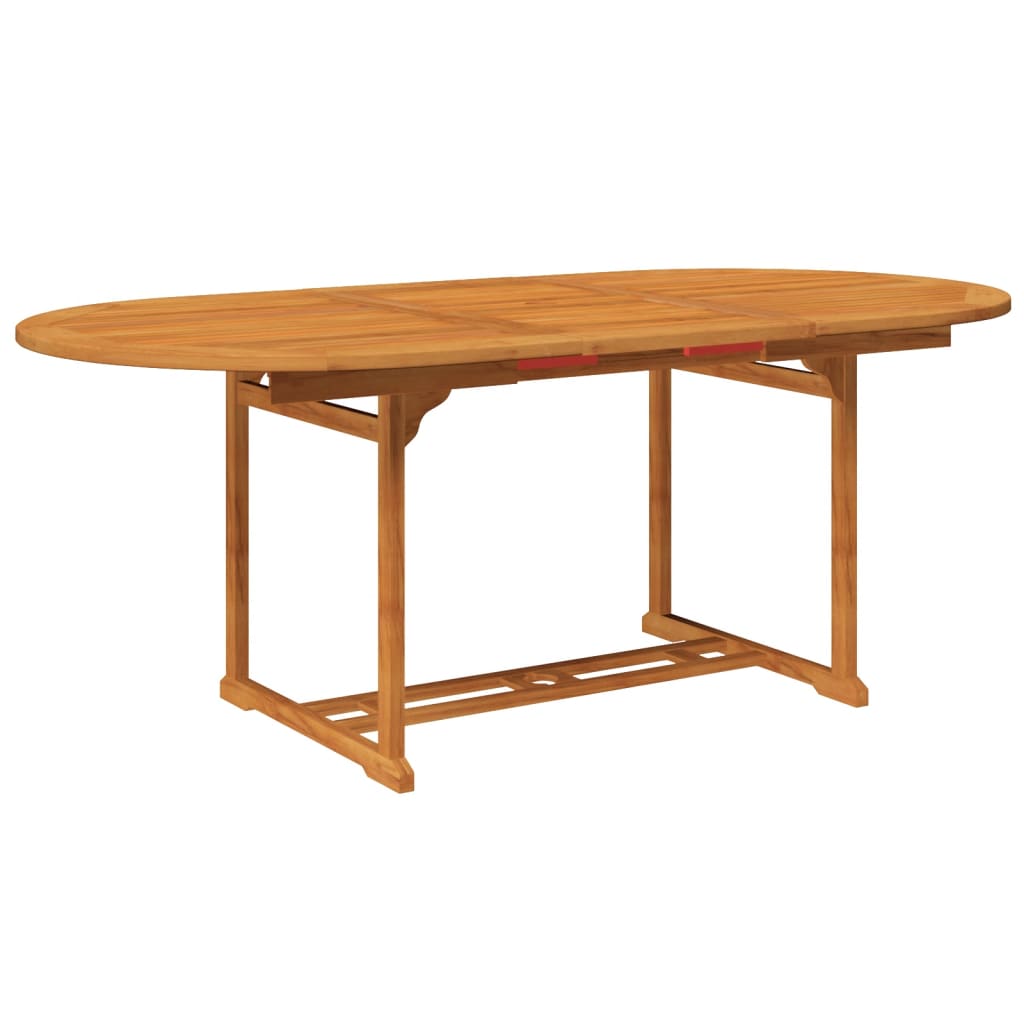 7 Piece Garden Dining Set Solid Acacia Wood 150 200 cm
