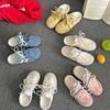 Retro Yellow Inner Height Increase German Training Bag Head Half Slippers Women's Summer Wear 2025 New Non-slip Soft Bottom Cool Slippers