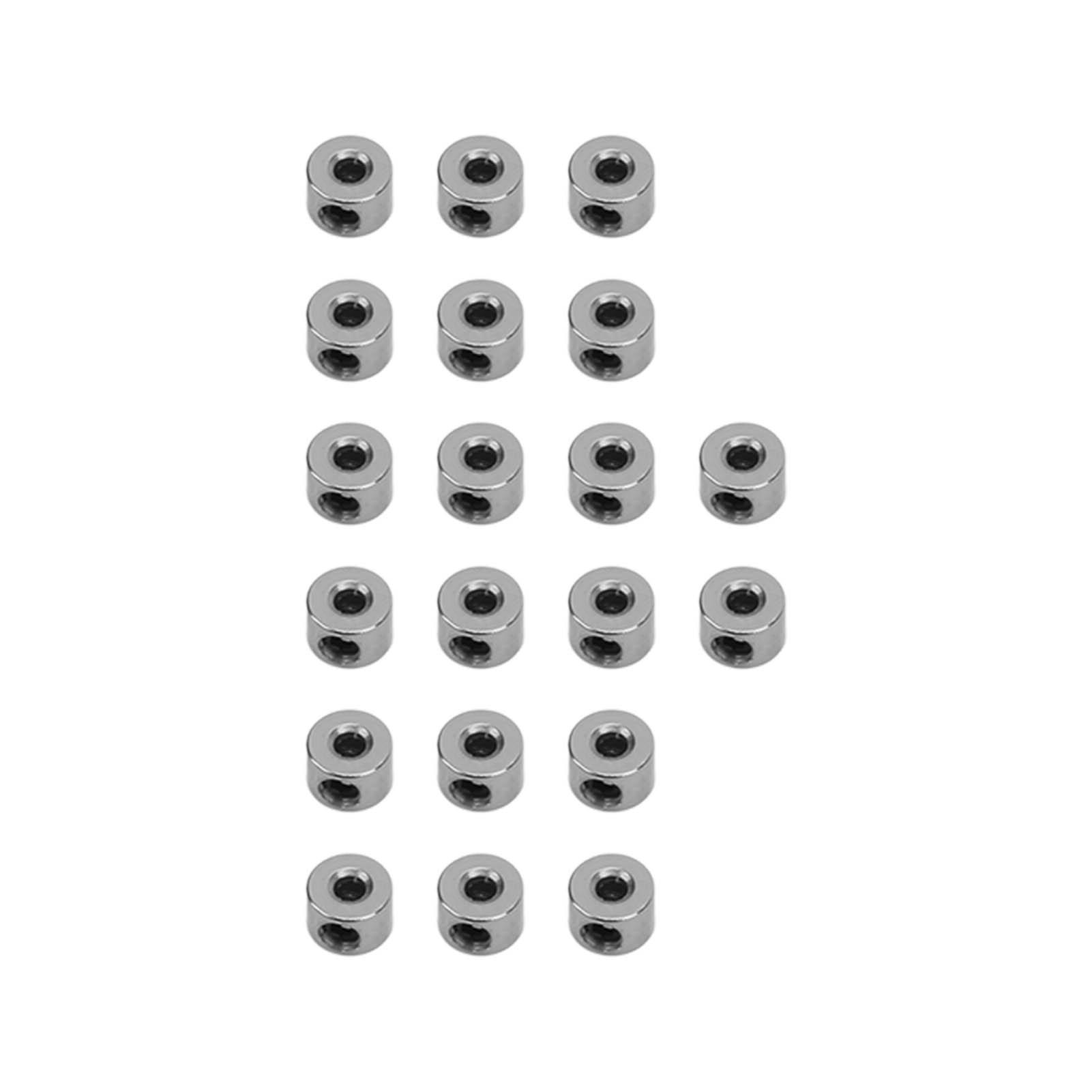 

20Pcs Landing Gear Stopper Set Wheel Collar 2.1mm Stainless Steel Exquisite Craftsmanship RC Plane Model Aircraft Parts