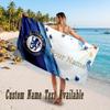 Chelsea FC Design Beach Towel Custom Text Large Towel for Beach Vacation