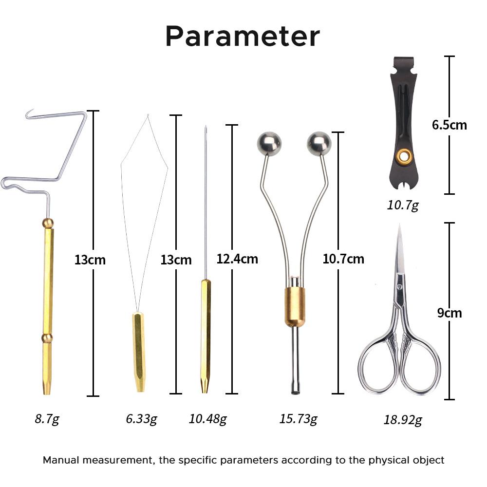 Fly Tying Tools Kit with Fly Tying Threader Needle Whip Finisher Scissors Fly Tying Kits for Flying Fishing