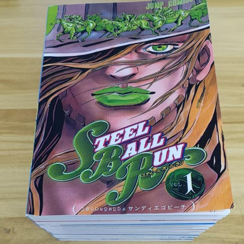12 Books Steel Ball Run Manga Book JOJO's Bizarre Adventure Part7 Vol.1-12 Japanese Youth Comic Books English Manga Books