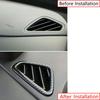 For Hyundai Kona 2018-2022 Carbon Fiber 2X Dashboard Air Vent Outlet Cover Trim