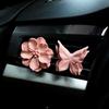 Retro Flower Car Air Outlet Aromatherapy Fancy Niche Style Camellia Car Vent Fragrant Stone Aroma Diffuser