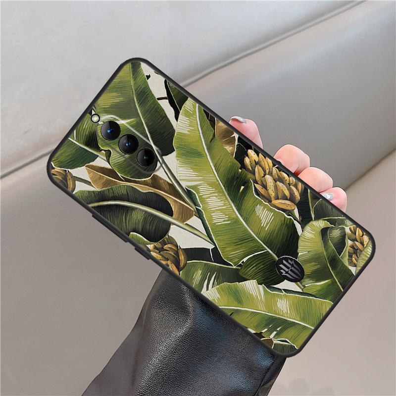 Tropical Leaf Pattern Case For ZTE Nubia Red Magic 11 10 8 9 8S 9S 10S Pro Plus 6 7 6S 7S For RedMagic 10 Air Cover