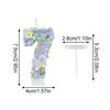 1PC Number Birthday Candles Butterfly And Flower Decorations Kids Party Cake Decorations Food-Safe Plastic Material 7.5x4cm
