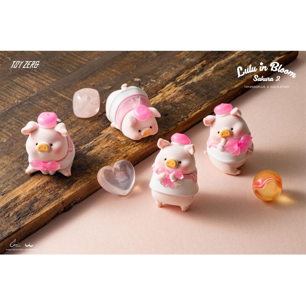 Lulu The Piggy ToyzeropluS X Cici S Story Lulu The Piggy Sakura Full Bloom SerieS 2  1boX  6pcS 