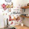 Adesivi Murali Rimovibili Impermeabili Decorazioni Murali Dipinti a Mano Poster Murali in PVC Decorazione Sala da Pranzo Decorazione Cucina